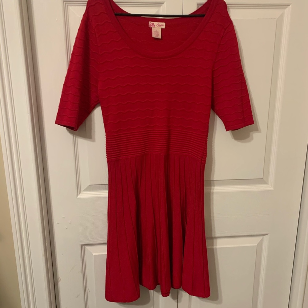 ★ size L red fit & flare dress ★